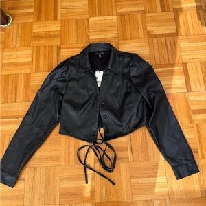 Lucy Paris Black Faux Leather Jacket
